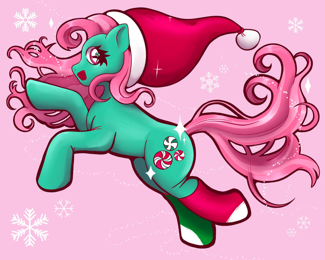 "A Very Minty Christmas," Dec 2023, digital (procreate)