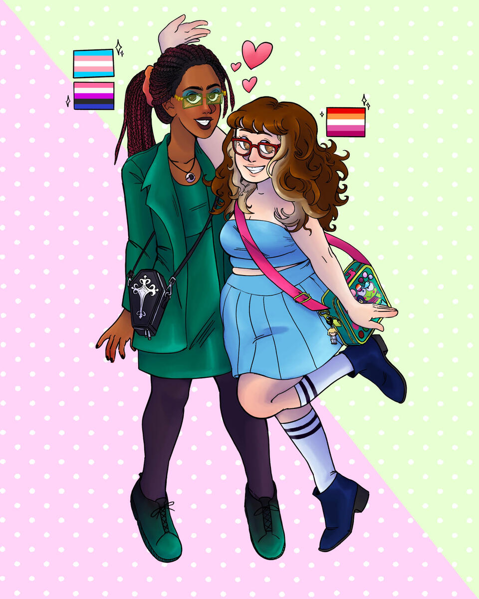 Pride Art 2023 (self portrait) - digital art (procreate), June 2023