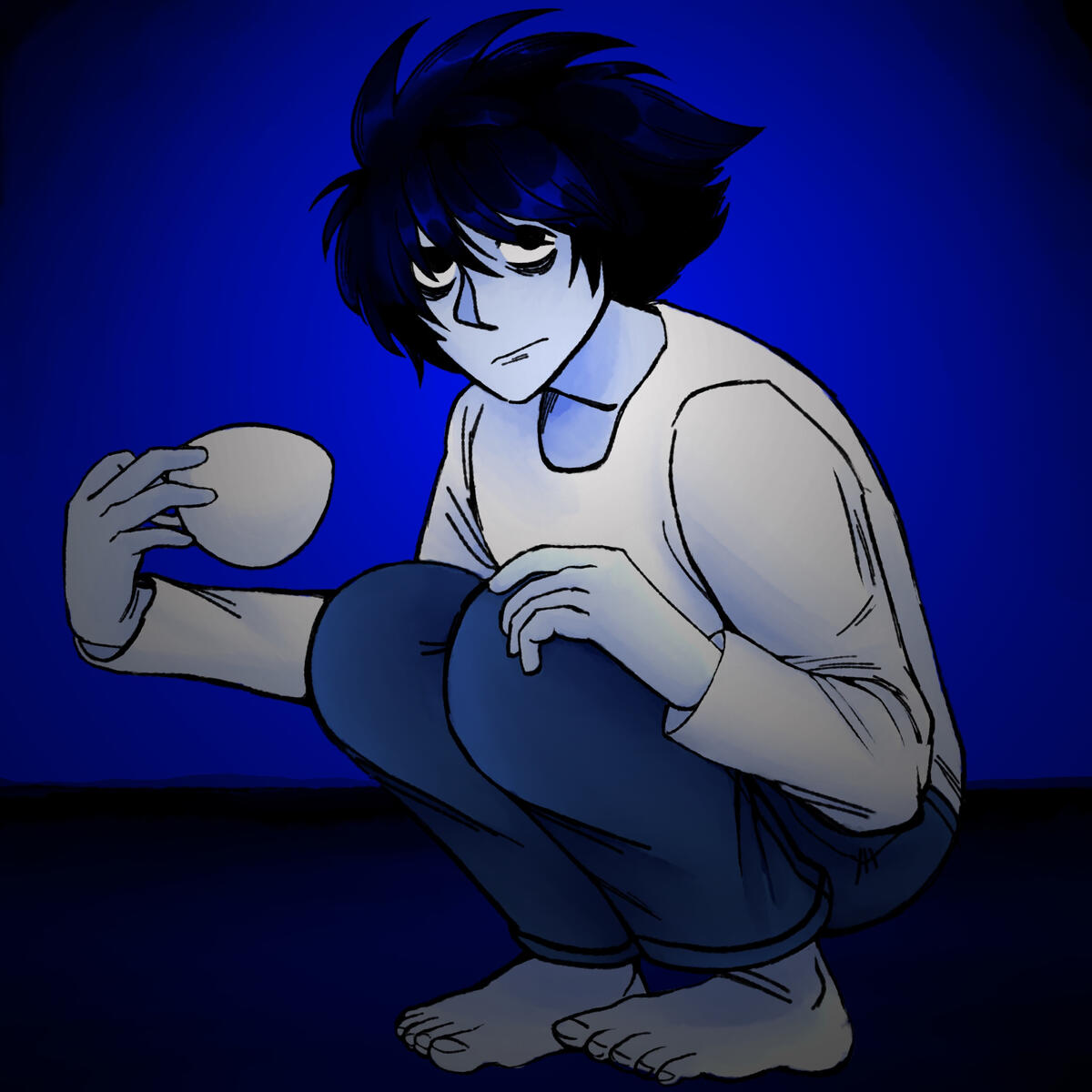 "L Lawliet" - digital (procreate), 2022