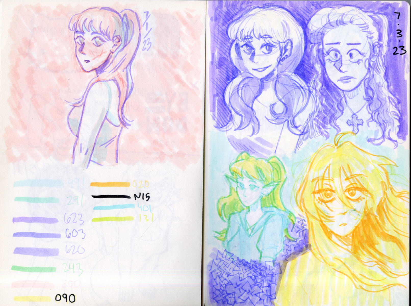 2023 - made using tombow pens