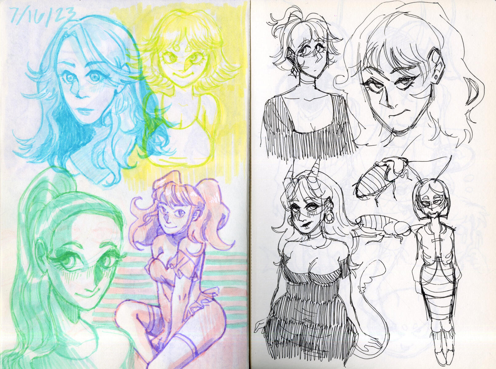 2023 - made using tombow pens and ballpoint pen