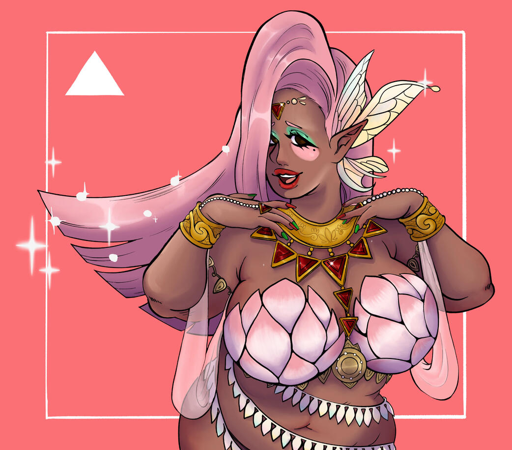 Great Fairy series, "Great Fairy Kaysa," digital (procreate), Jan 2024