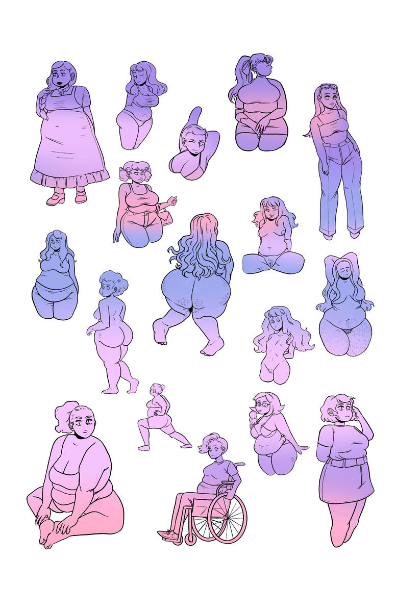 "Body Positivity Spots," digital (procreate), Oct 2020