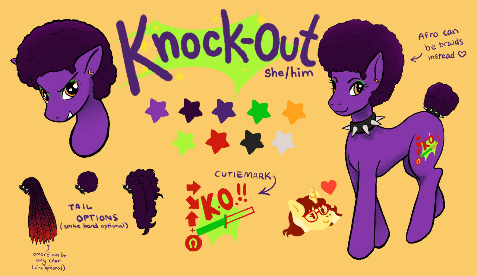 Knock-Out Reference Sheet, July 2025 (digital, procreate)