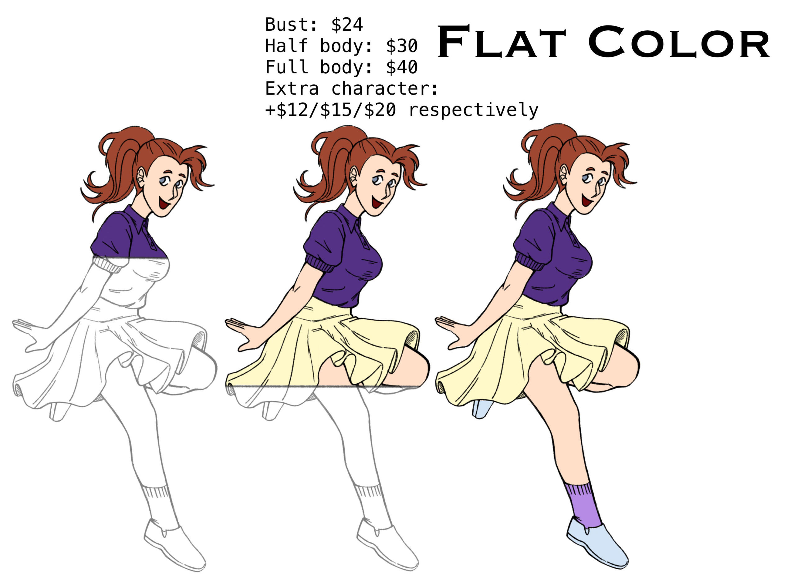 Commissions-flat color