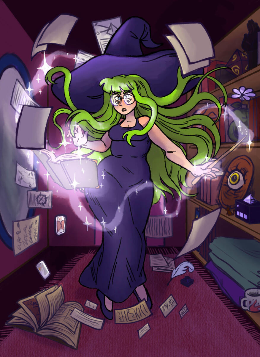 Book Project - "The Magician," digital (procreate) Nov 2021