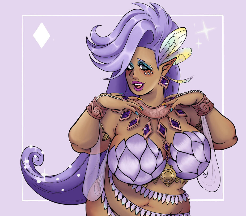 Great Fairy series, "Great Fairy Mija," digital (procreate), Jan 2024