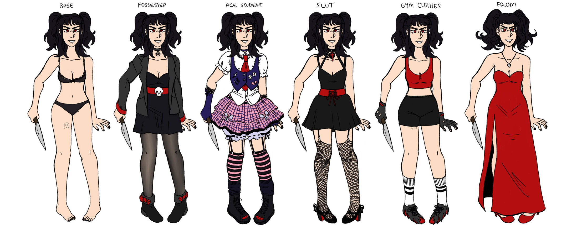 Possessed outfit lineup