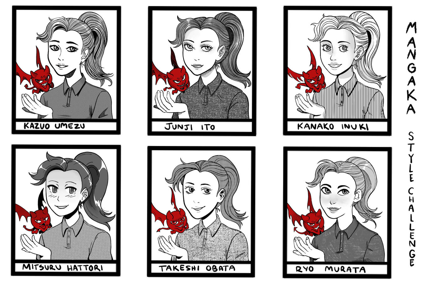 Mangaka Style Challenge, digital (procreate), July 2023